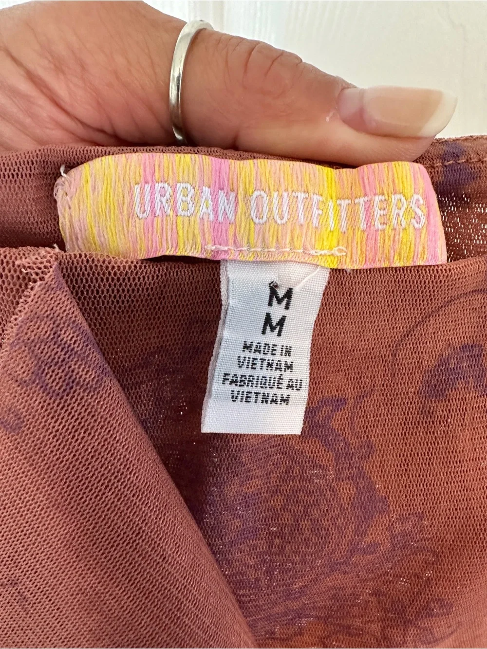 Urban Outfitters Juliana Ruffle Asymmetrical Mesh Ruffle Mini Skirt Paisley - M
